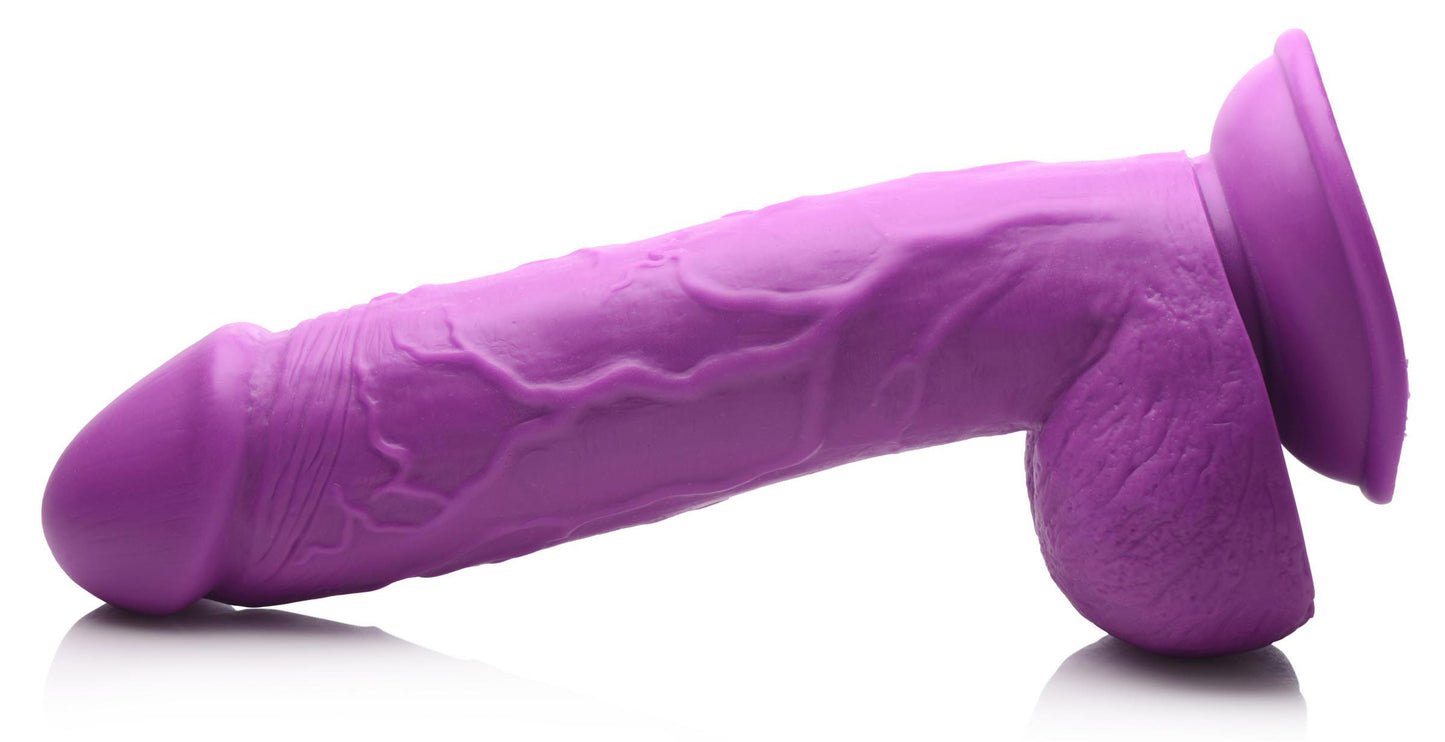 Pop Pecker 8.25 Inch Dildo With Balls - Purple