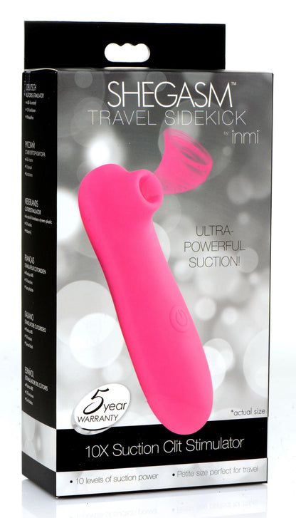 Shegasm Travel Sidekick 10x Suction Clit  Stimulator - Pink