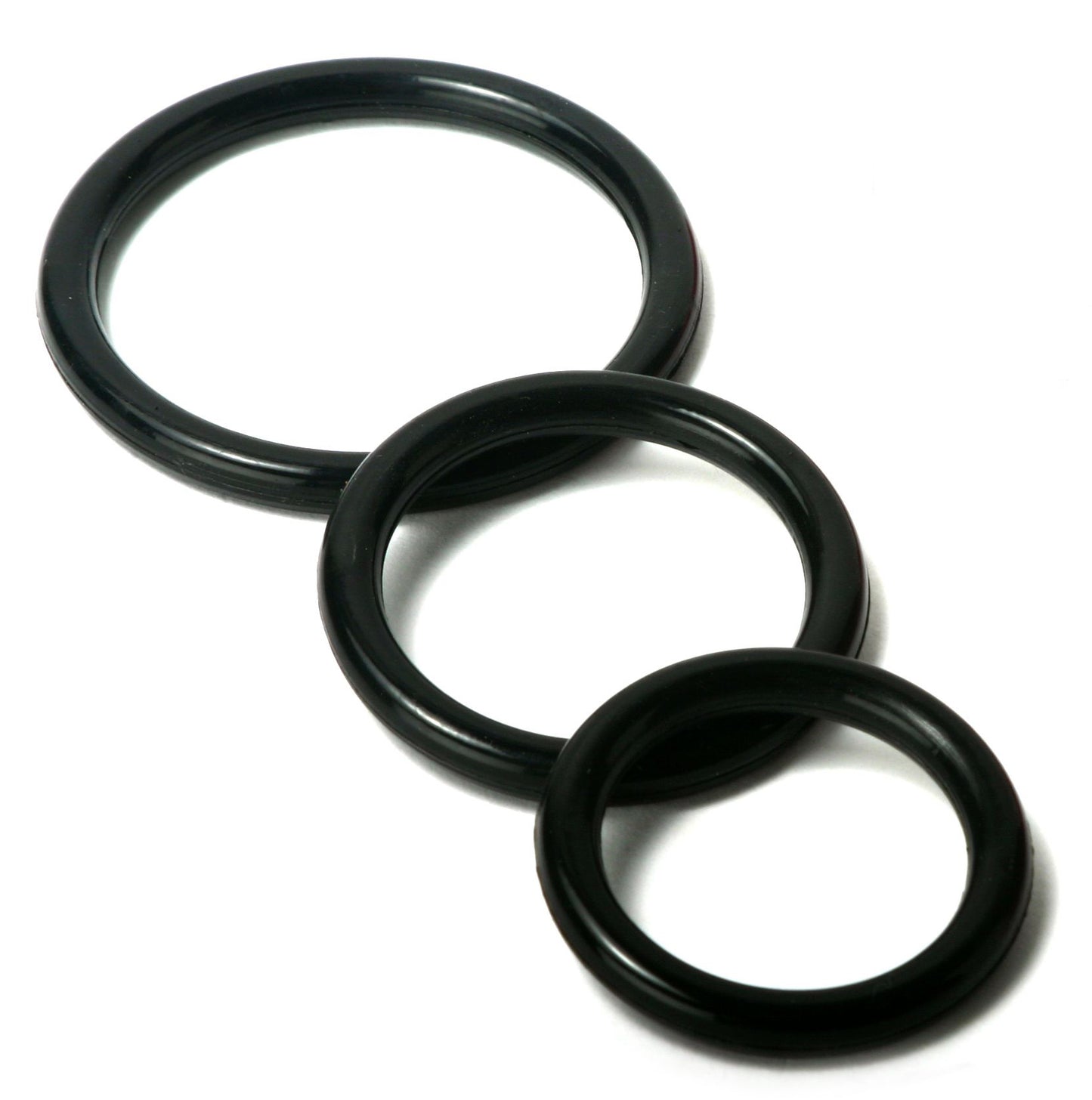 Trinity Silicone Cock Rings - Black