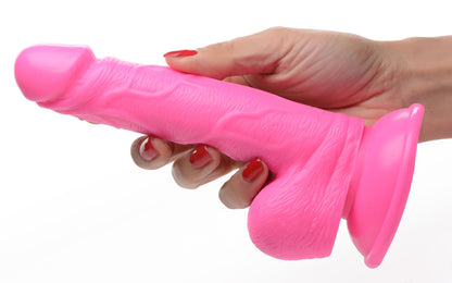 Pop Pecker 6.5 Inch Dildo With Balls - Pink