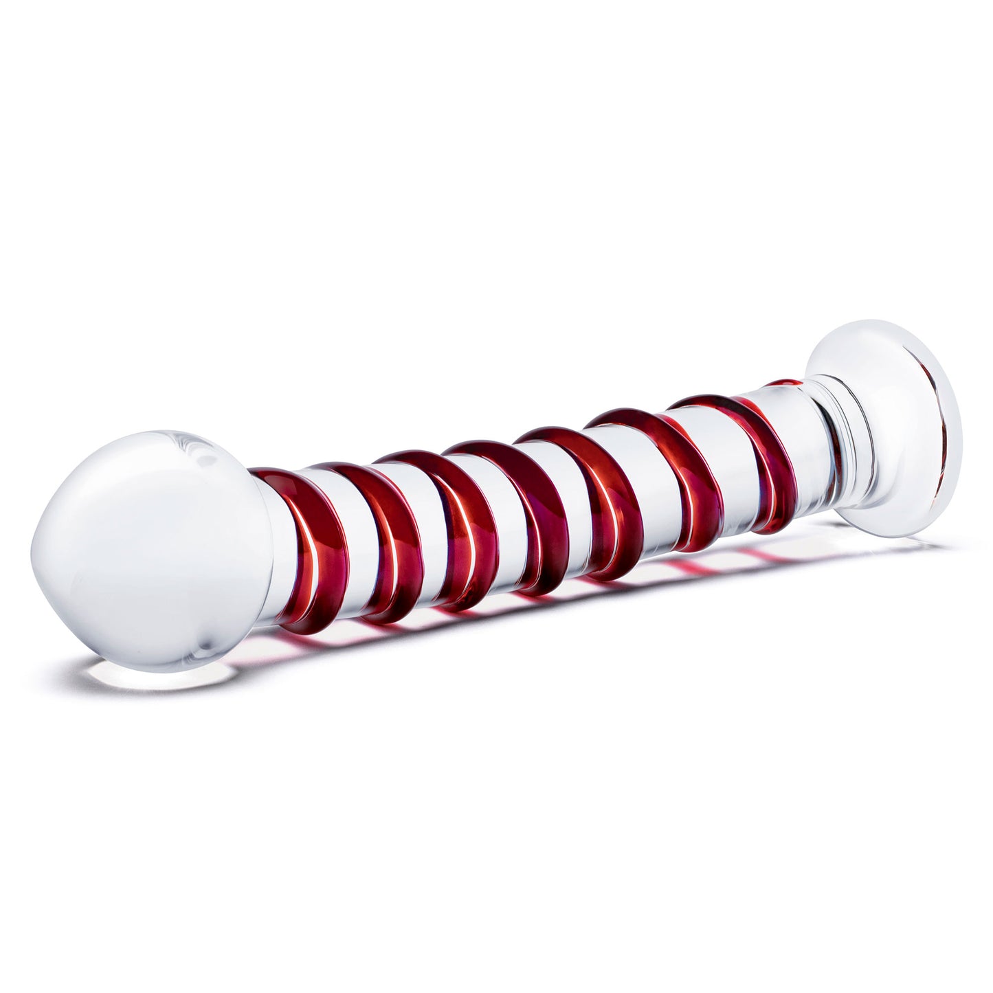 10 Inch Mr. Swirly Dildo - Red/clear