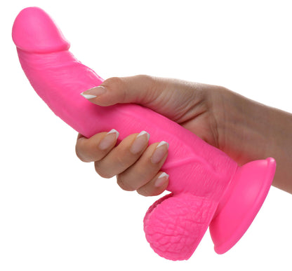 Pop Pecker 7.5 Inch Dildo With Balls - Pink