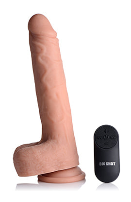 Big Shot 9 Inch Silicone Thrusting Dildo With - Balls and Remote