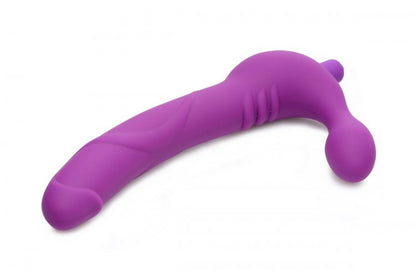 Royal Revolver Vibrating Strapless Strap- on Dildo - Purple