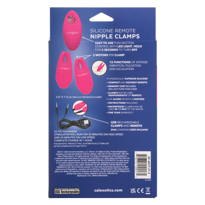 Silicone Remote Nipple Clamps - Pink