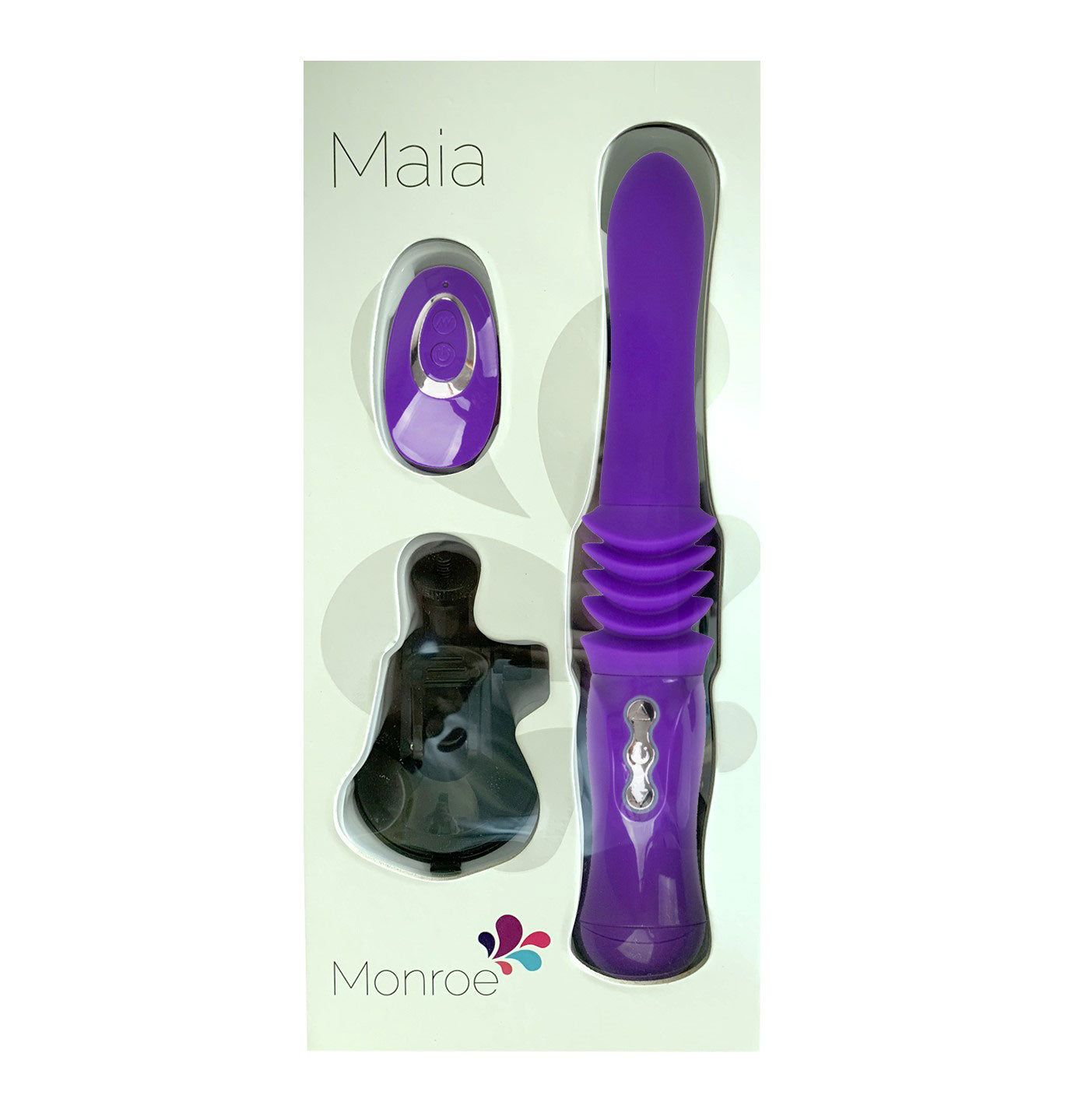 Monroe USB Rechargeable Silicone Thrusting  Portable Love Machine - Purple