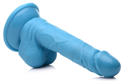 Pop Pecker 6.5 Inch Dildo With Balls - Blue