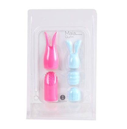 Quinn 5 Piece Silicone Attachments - Pink/blue