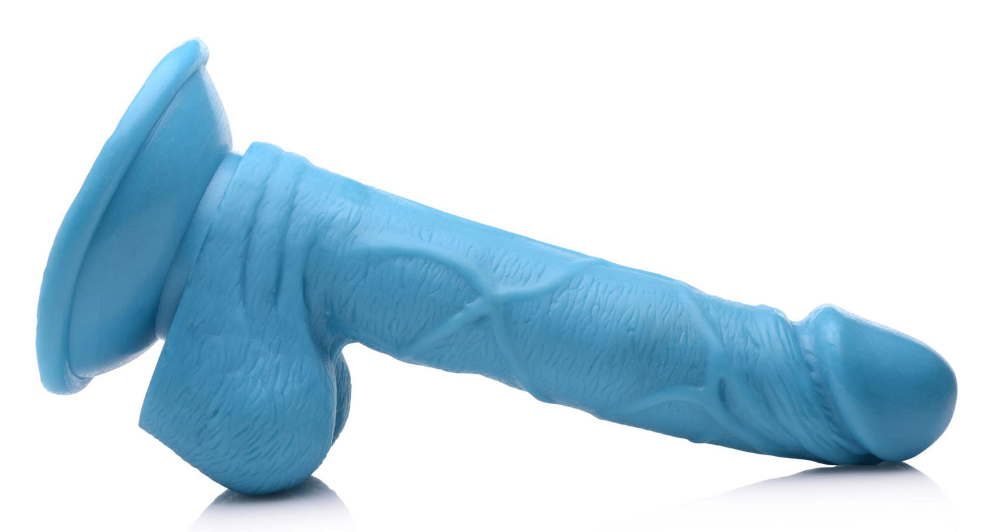 Pop Pecker 6.5 Inch Dildo With Balls - Blue