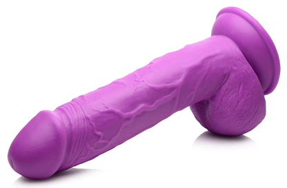 Pop Pecker 8.25 Inch Dildo With Balls - Purple