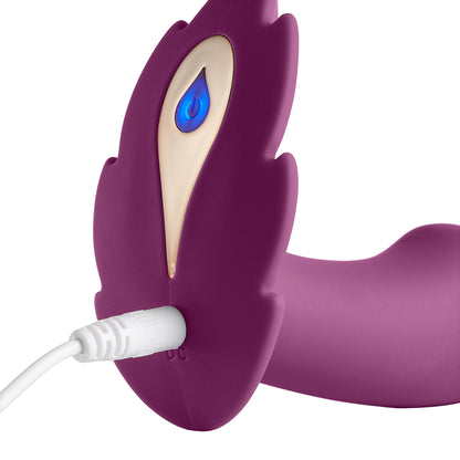 Partner Panty Leaf Vibrator With Remote Control -  Plum