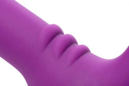 Royal Revolver Vibrating Strapless Strap- on Dildo - Purple