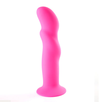 Riley Silicone Swirled Dong - Neon Pink