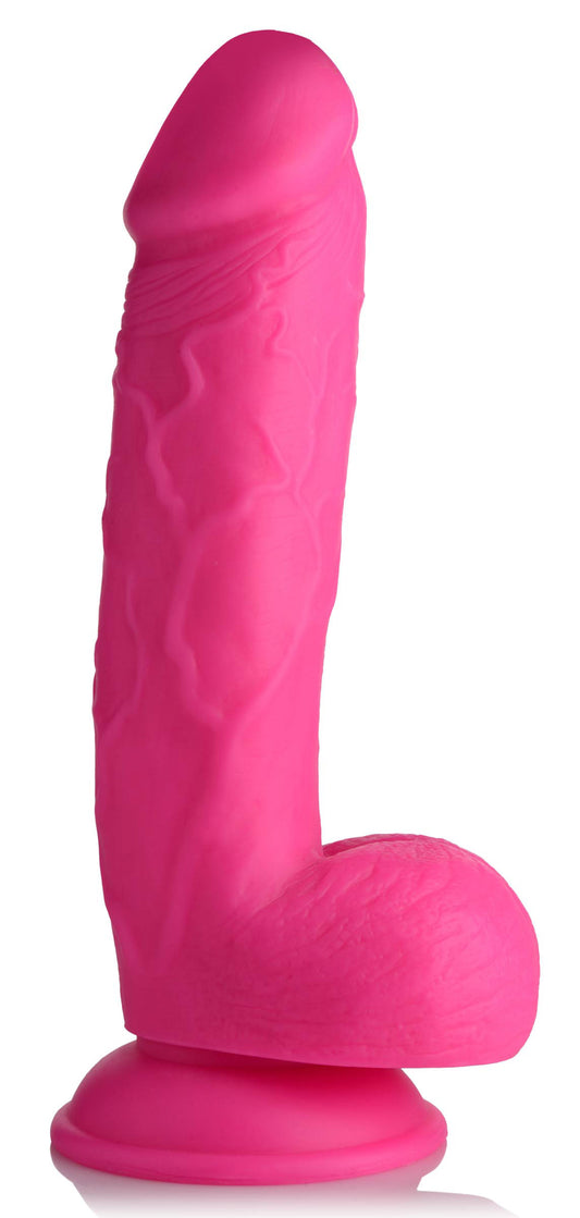 Pop Pecker 8.25 Inch Dildo With Balls - Pink POPP-AG768-PNK